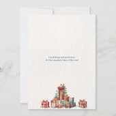 Invitation Fête de Noël Moderne Aquarelle Hiver Rouge Vert (Dos)