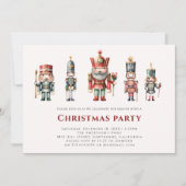 Invitation Fête de Noël moderne avec casse-noisette    (Devant)