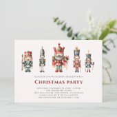 Invitation Fête de Noël moderne avec casse-noisette    (Debout devant)