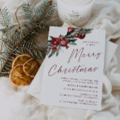 Invitation Fête de Noël moderne classique