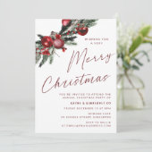 Invitation Fête de Noël moderne classique (Debout devant)