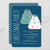 Invitation Fête de Noël moderne Cookie Tree (Devant / Derrière)