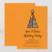 Invitation Fête de Noël moderne du milieu du siècle (Devant / Derrière)