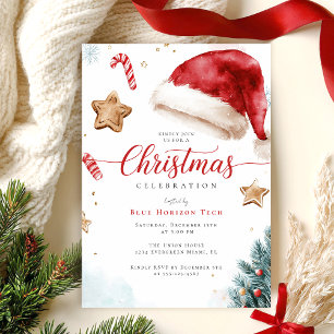 Invitation Fête de Noël Moderne et Festive