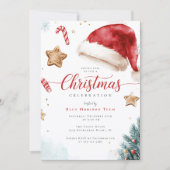 Invitation Fête de Noël Moderne et Festive (Devant)