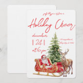 Invitation Fête de Noël Moderne et Joyeuse (Devant / Derrière)