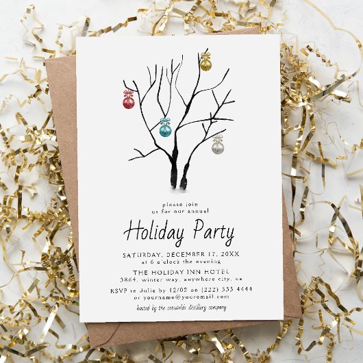 Invitation Fête de Noël moderne et simple