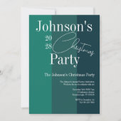 Invitation Fête de Noël moderne Grille verte (Devant)