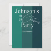 Invitation Fête de Noël moderne Grille verte (Dos)