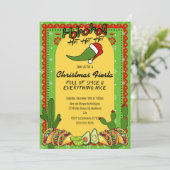 Invitation Fête de Noël moderne Hot Jalapeño Santa Hat (Debout devant)