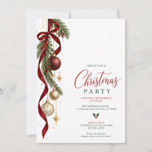 Invitation Fête de Noël Moderne Luxueuse et Éternelle