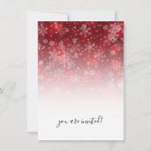 Invitation Fête de Noël moderne Rouge et Blanc (Dos)