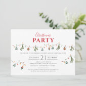 Invitation Fête de Noël Moderne Rustique (Debout devant)