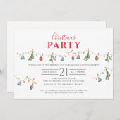 Invitation Fête de Noël Moderne Rustique (Devant / Derrière)