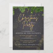 Invitation Fête de Noël moderne 'Venez vous amuser' avec le P (Devant)