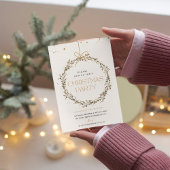 Invitation Fête de Noël moderne 'Venez vous amuser' avec le P