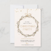 Invitation Fête de Noël moderne 'Venez vous amuser' avec le P (Devant)