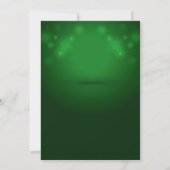 Invitation Fête de Noël moderne verte et or, Noël  (Dos)