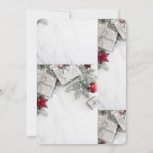 Invitation Fête de Noël moderne 'Viens te détendre' avec le P (Dos)