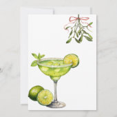 Invitation Fête de Noël MooMoos, Margaritas & Mistletoe (Dos)