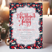 Invitation Fête de Noël Motif de l'orignal d'hiver canadien