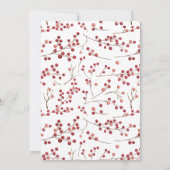 Invitation Fête de Noël naturelle moderne Red Berry (Dos)