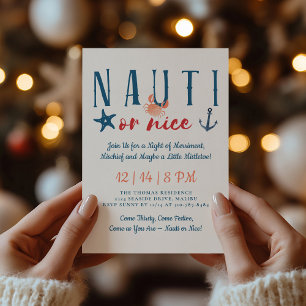 Invitation Fête de Noël nautique Nauti ou Nice