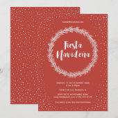 Invitation Fête de Noël Navidad (Devant / Derrière)