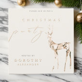 Invitation Fête de Noël Neutre de Crystal Reindeer