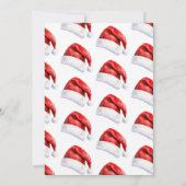 Invitation Fête de Noël Noir de Santa Hat (Dos)