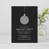 Invitation Fête de Noël noir et blanc (Debout devant)