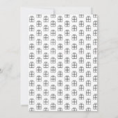 Invitation Fête de Noël noir et blanc (Dos)