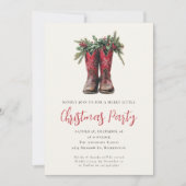 Invitation Fête de Noël Occidentale Festive Boots Holiday (Devant)