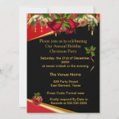 Invitation Fête de Noël officielle de l'entreprise Rouge 2 (Dos)