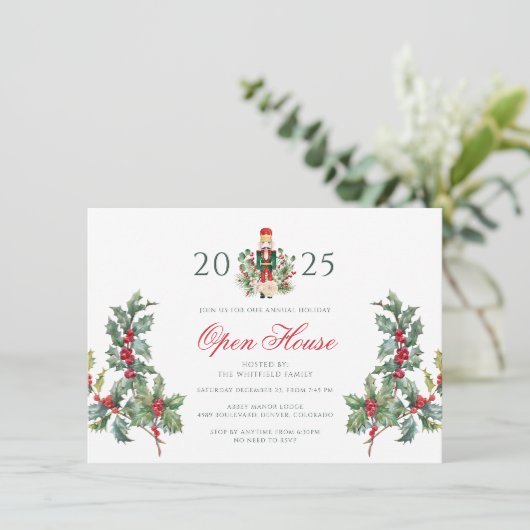 Invitation Fête de Noël Open House Berries (Debout devant)