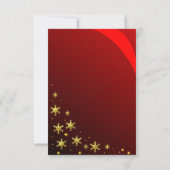 Invitation Fête de Noël Or Rouge (Dos)