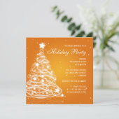 Invitation Fête de Noël Orange (Debout devant)