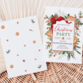 Invitation Fête de Noël orange Citrus Russe moderne