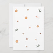 Invitation Fête de Noël orange Citrus Russe moderne (Dos)