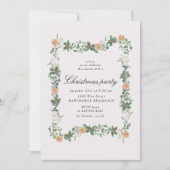 Invitation Fête de Noël Oranges vertes (Devant)