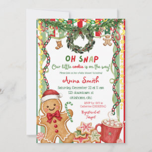 Invitation Fête de Noël originale pour la naissance de bébé a