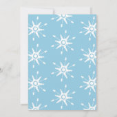 Invitation Fête de Noël Ornements Super Snowflakes (Dos)