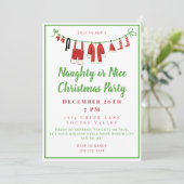 Invitation Fête de Noël ou Naughty (Debout devant)