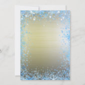 Invitation Fête de Noël Parties scintillant Flocon de neige É (Dos)