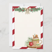 Invitation Fête de Noël personnalisée en couleur rouge (Dos)