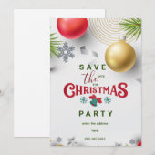 Invitation Fête de Noël personnalisée enregistrer la date (Devant / Derrière)