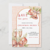 Invitation Fête de Noël personnalisée Enregistrer la date (Devant)