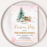 Invitation Fête de Noël Pink Winter Snowflics<br><div class="desc">Diffusez la joie des fêtes avec notre invitation personnalisable de Noël imprimable,  parfait pour rassembler des amis et la famille pour une fête festive. Avec des designs élégants et un texte facile à éditer,  cette invitation donne le ton pour une saison de vacances joyeuse. 29SE A</div>