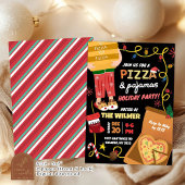 Invitation Fête de Noël Pizza et Pyjama