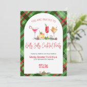 Invitation Fête de Noël Plaid Cocktail Fête de travail (Debout devant)